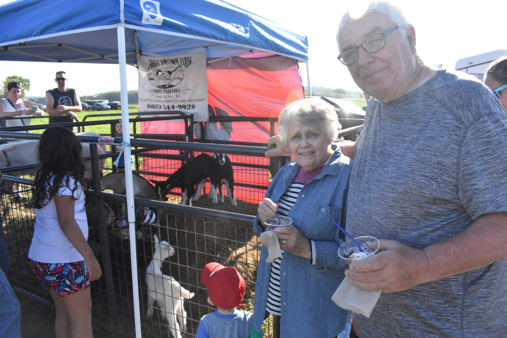 Tom and Connie Sawyer visit Lohr farm